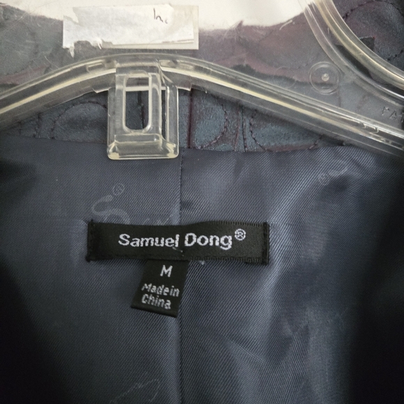 Samuel Dong Women's Geometric Zip-up Jacket Gray/purple Size M - Picture 5 of 9